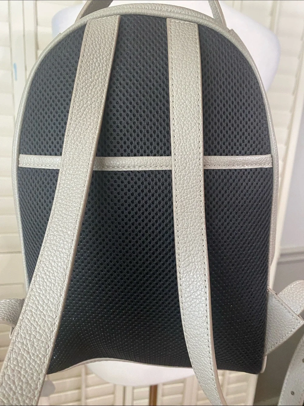 Furla Frida Italian Lux Soft gray Pebbled Leather Backpack